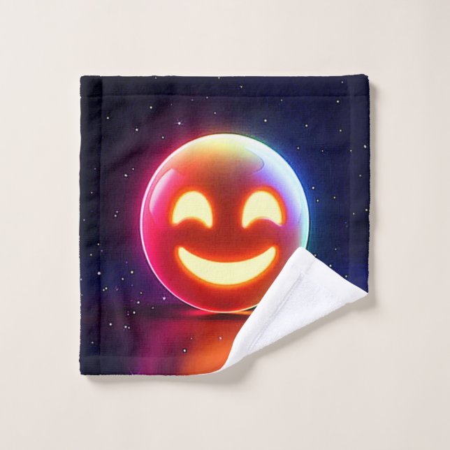 Glows Happy Orb Emoji Badhandtuch Set (Waschlappen)