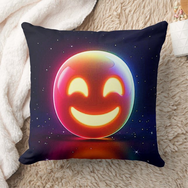 Glows Happy Orb Emoji Kissen (Decke)