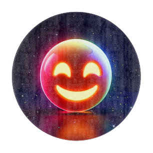 Glows Happy Orb Emoji Schneidebrett