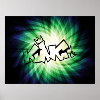 Glows King Graffiti Poster