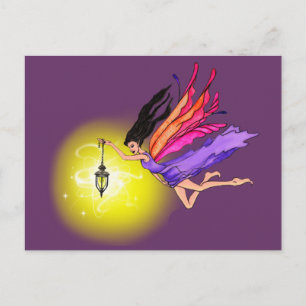 Glows Lantern Fairy Postkarte