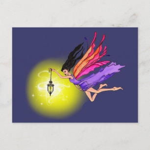 Glows Lantern Fairy Postkarte