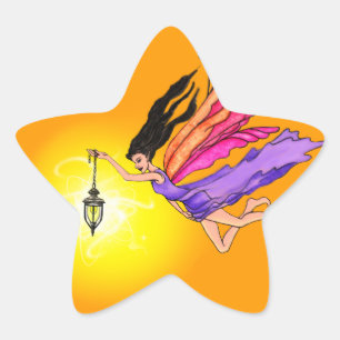 Glows Lantern Fairy Stern-Aufkleber