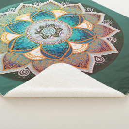 Glows Mandala - Fleece Blanket Sherpadecke