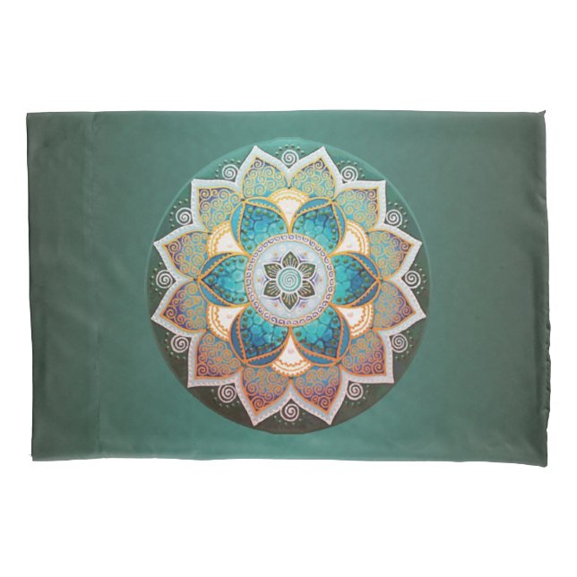 Glows Mandala - Pillowcase Kissenbezug (Vorderseite)