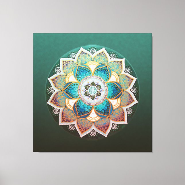 Glows Mandala - Wrapped Canvas Leinwanddruck (Vorderseite)