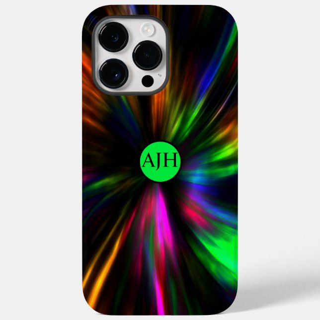 Glows Neon Art Monogram Psychedelic Trendy Case-Mate iPhone Hülle (Rückseite)