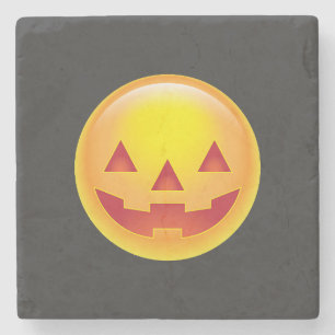 Glows Pumpkin Emoji Steinuntersetzer
