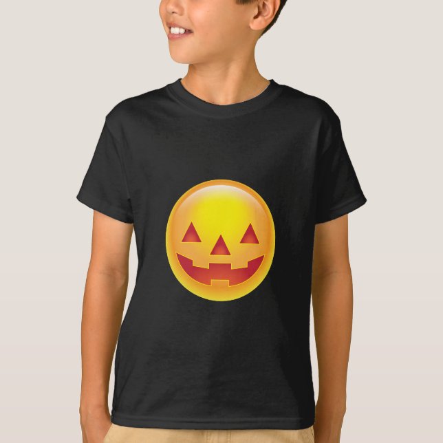 Glows Pumpkin Emoji T-Shirt (Vorderseite)