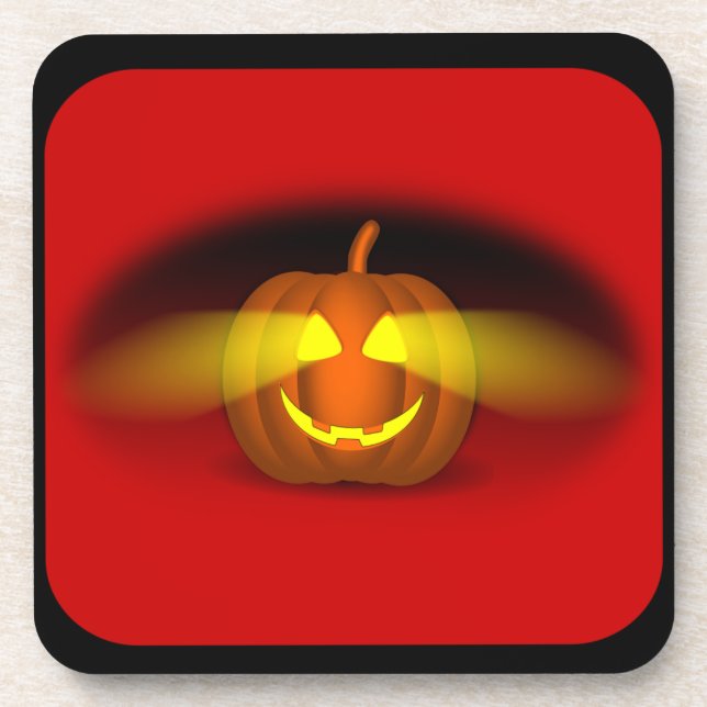 Glows Pumpkin - Getränkeuntersetzer (Vorderseite)