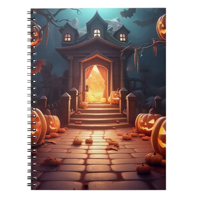 Glows Pumpkin Halloween Notizblock (Vorderseite)