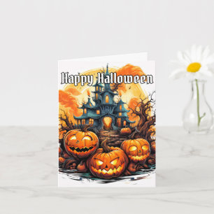 Glows Spooky Pumpkin Frohe Halloween Karte