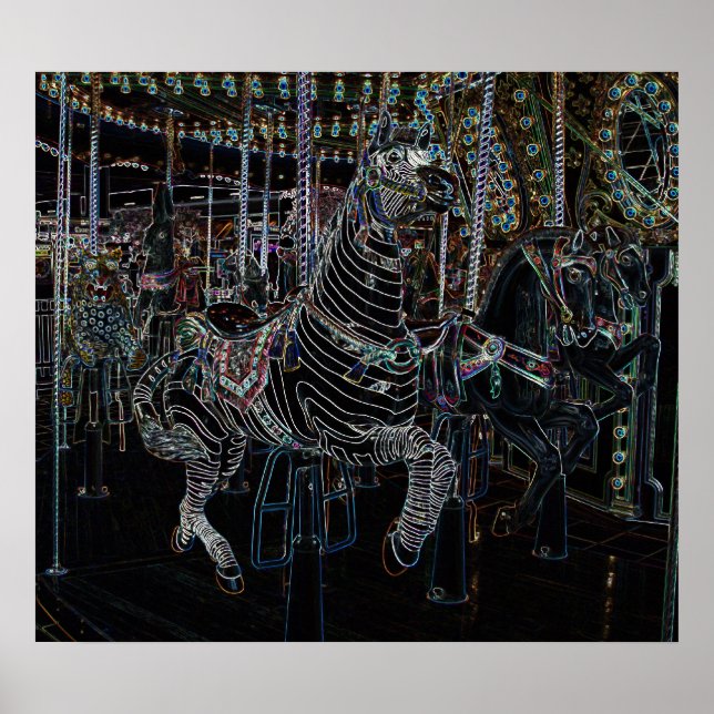 Glows Zebra Poster (Vorne)