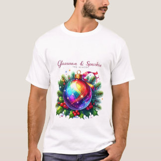 Gloww & Sparkle – Farbige Festliche Trendige Shine T-Shirt