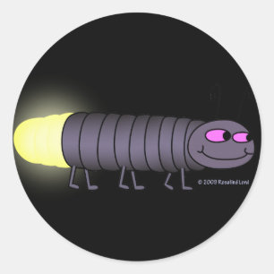 Glowworm-Aufkleber Runder Aufkleber