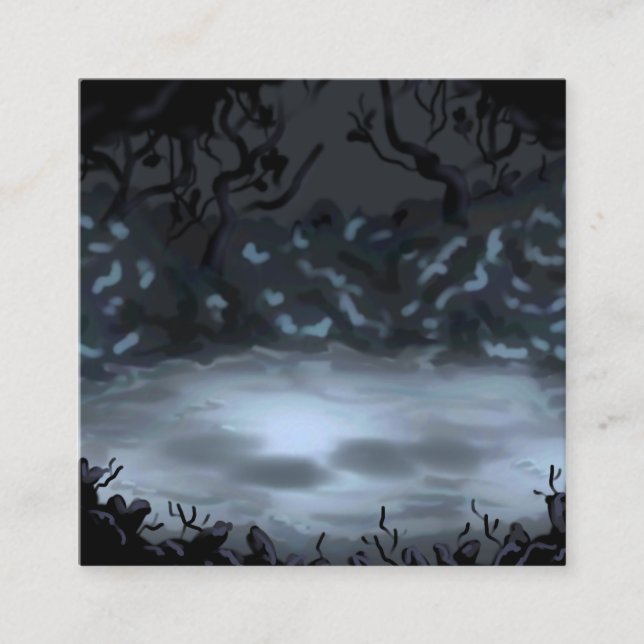 Glowy Clearing Quadratische Visitenkarte (Vorderseite)