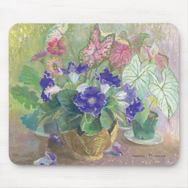 Gloxinia-Blumen-Mausunterlage Mousepad (Vorne)