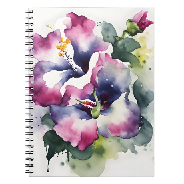 Gloxinia - Watercolor flowers Notizblock (Vorderseite)