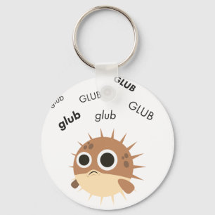 Glub Blowfish Niedlich Emoji Schlüsselanhänger