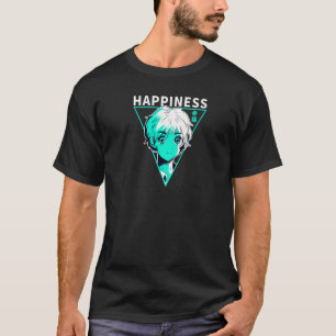 Glück 幸福 Japanischer Buchstabe Egirl Vapor wave Pr T-Shirt