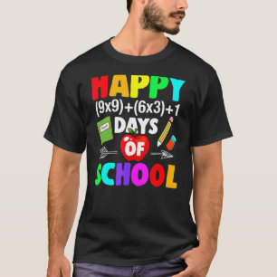 Glück 100 Tage der Schule Mathematik Formel 100 Ta T-Shirt