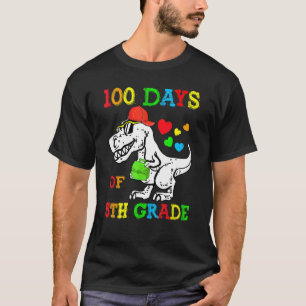 Glück 100 Tage des 5. Klasse Shirt Boy Dinos