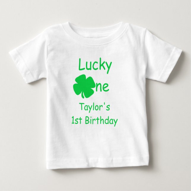 Glück 1 1. Geburtstag Baby T-shirt (Vorderseite)