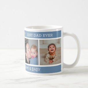 Glück 1. Vatertag Bester Vater je 4 Foto Blau Kaffeetasse