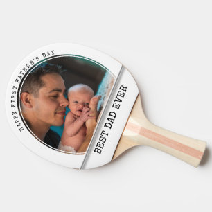 Glück 1. Vatertag Bester Vater je Foto Tischtennis Schläger