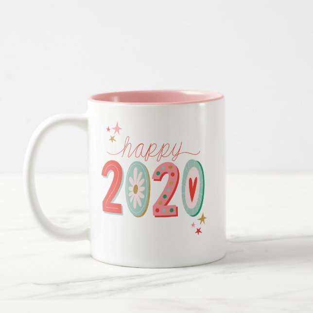 Glück 2020 Tasse für neue Jahre (Links)