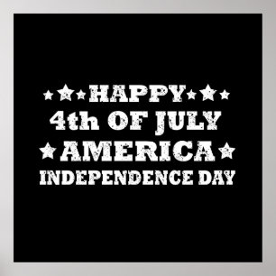 Glück 4. Juli Amerika Poster
