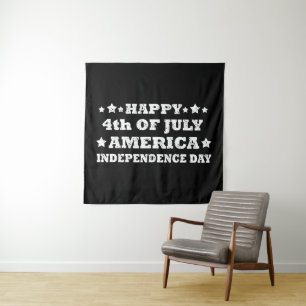 Glück 4. Juli Amerika Wandteppich