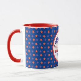 Glück 4. Juli Gnomes Red White Blue Tasse