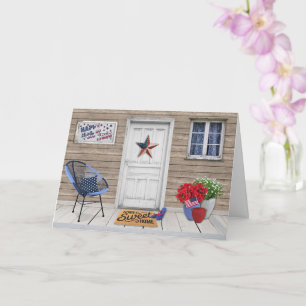 GLÜCK 4. JULI GREETING CARD BLANK INSIDE KARTE