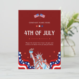 Glück 4. Juli Red White Blue Stars & Stripes Feiertagskarte