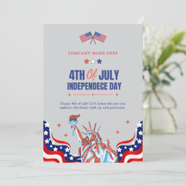 Glück 4. Juli | Red White Blue Stars & Stripes Feiertagskarte