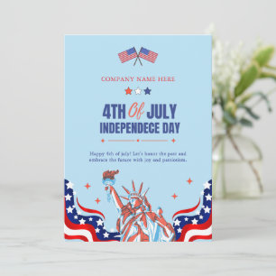 Glück 4. Juli Red White Blue Stars & Stripes Feiertagskarte