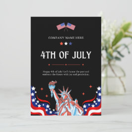 Glück 4. Juli | Red White Blue Stars & Stripes Feiertagskarte