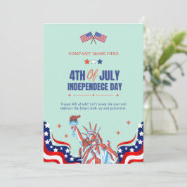 Glück 4. Juli | Red White Blue Stars & Stripes Feiertagskarte