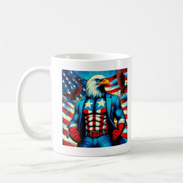 Glück 4. JULY T - Shirt Kaffeetasse (Links)