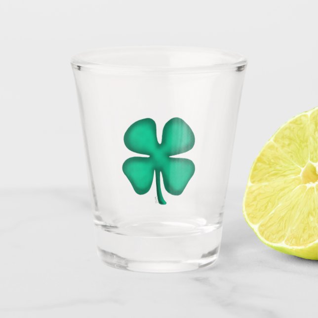Glück 4 Leaf Irish Closed Shot Glas (Vorderseite)