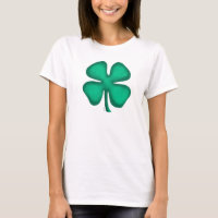 Glück 4 Leaf Irish Cloud Frauen Weiße T - Shirt