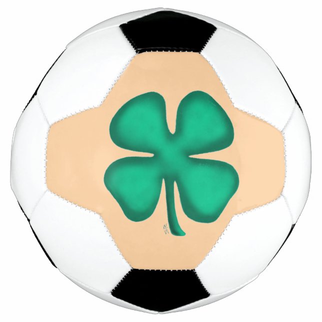 Glück 4 Leaf Irish Clover als Fußball (Vorderseite)