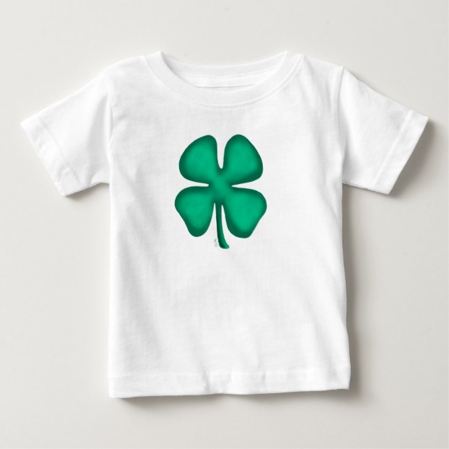 Glück 4 Leaf Irish Clover Baby Shirt (Vorderseite)
