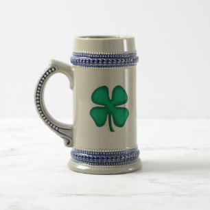 Glück 4 Leaf Irish Clover Bierstein Bierglas
