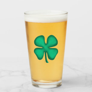 Glück 4 Leaf Irish Clover Collins Glas tummeln
