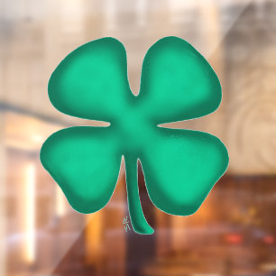 Glück 4 Leaf Irish Clover Fenster Klammern Rücksta Fensteraufkleber