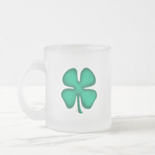 Glück 4 Leaf Irish Clover mattierte Tasse
