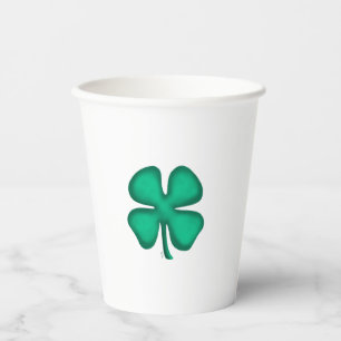 Glück 4 Leaf Irish Clover Papier Becher
