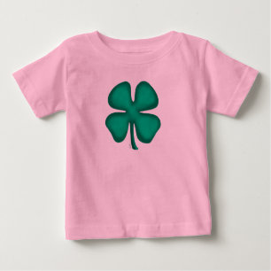 Glück 4 Leaf Irish Clover Pink Baby Shirt